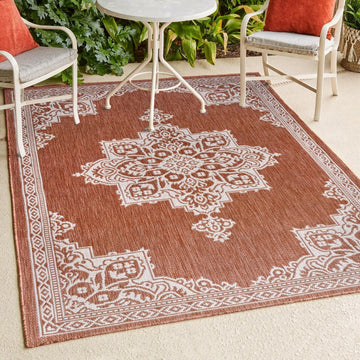 Arden Vintage Casual Medallion Indoor/Outdoor Area Rug